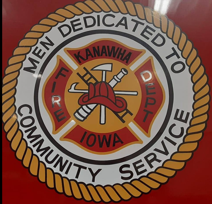 Men Dedicated to community Service Fire Logo